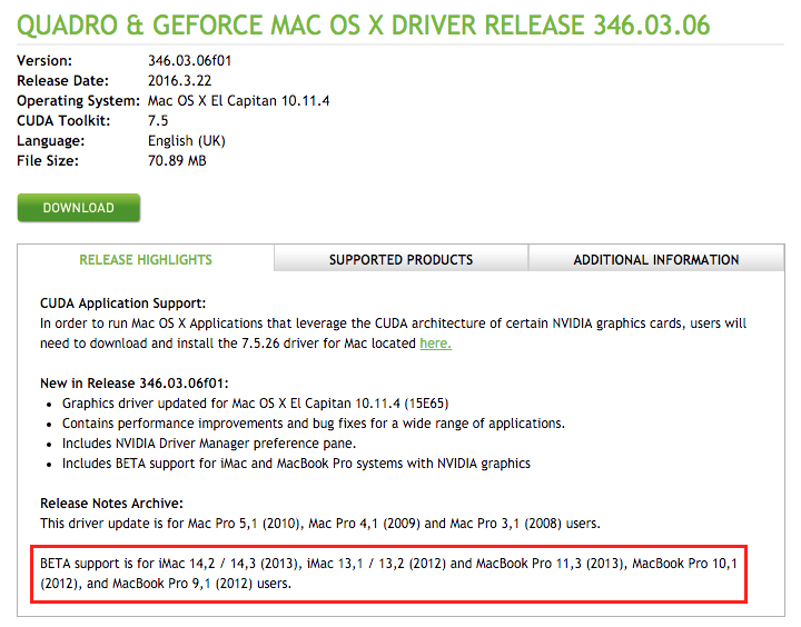 nvidia driver for mac 10.13.3